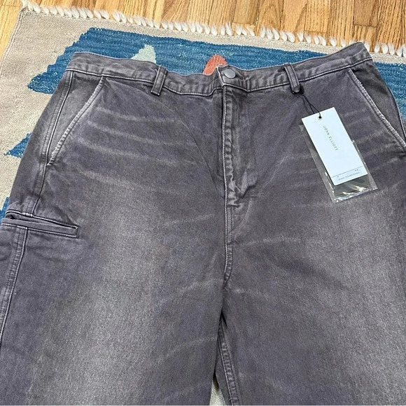 John Elliott NWT Sendai Trouser Barrel Leg Pants in Rodeo Brown Grey Jeans - Picture 16 of 16